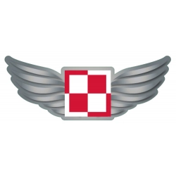 naklejka, szachownica lotnicza, skrzydła, samochód, symbol, siły powietrzne, tradycja, polscy lotnicy,