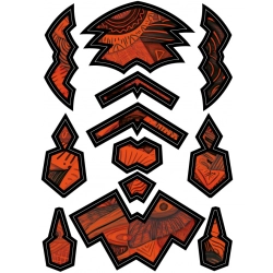 Naklejki na kask grafika tribal quada Azteka Arai Bell