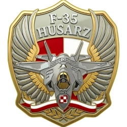 naklejka, motyw, polski, myśliwiec, f 35, husarz, samochód, nowoczesny, samolot,