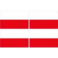 Naklejka flaga Polski na rejestrację