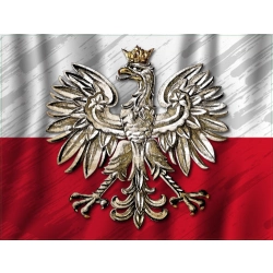 naklejka, flaga polska, orzeł polski, tablica adr, patriotyczna, naklejka 30x40, naklejka polska flaga, polski orzeł
