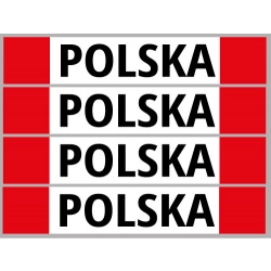 Naklejka napis Polska zestaw naklejek