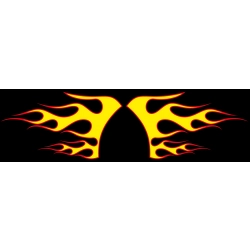 Naklejka płomienie tribal WRC nadkola błotnik
