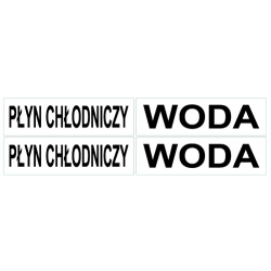Płyn chłodniczy naklejka