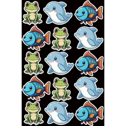 Naklejki odblaskowe z motywami rybek i delfinów to świetny sposób na zwiększenie widoczności dzieci.