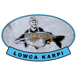 Naklejka łowca karpi na samochód grafika