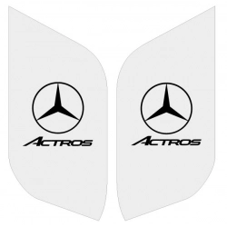 zestaw naklejek odblaskowych, mercedes actros, mp4, lusterka, naklejki odblaskowe,