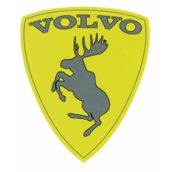 Naklejka Volvo logo łoś żółte samochód znaczek