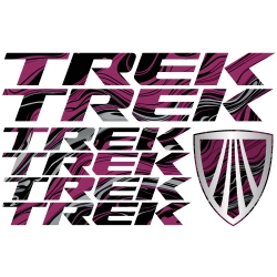 Naklejki odblaskowe rowerowe z logo Trek -zestaw