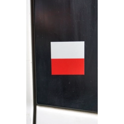 Odblaskowa naklejka z flagą Polski