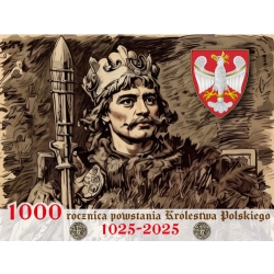 Uczcij polską historię z naklejką na tablicę ADR z wizerunkiem Bolesława Chrobrego.