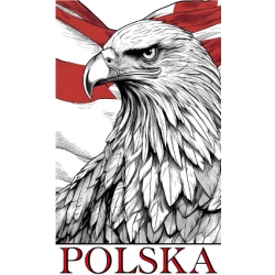 Naklejka orzeł polski patriotyczna na samochód napis