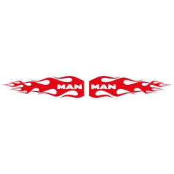 Naklejki Man TGX kabina drzwi naklejka tribal płomienie