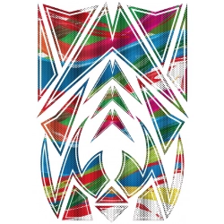 Naklejki na kask motocykl quada tuning multikolor okleina