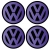 Naklejki do kołpaków Volkswagen - 90 mm