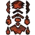 Naklejki na kask grafika tribal quada Azteka Arai Bell