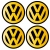 Odblaskowe naklejki na kołpaki VW