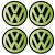 Naklejki na kołpaki VW 50 mm, 60 ,, 70mm, 90 mm