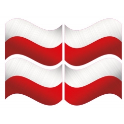 Naklejka flaga Polski na kask