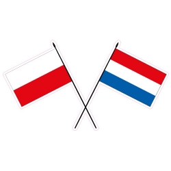 Naklejka flaga Polski i Holandii