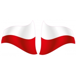 Naklejka flaga Polski patriotyczna