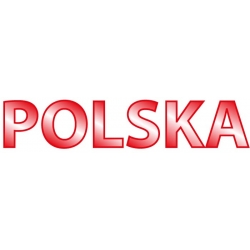 Naklejka napis Polska na samochód