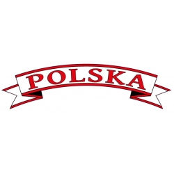 Naklejka wstęga napis Polska