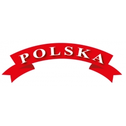 Naklejka wstęga napis Polska