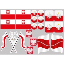 Naklejki patrioty flaga polski orzeł godło