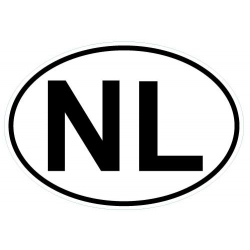 Naklejka międzynarodowy kod samochodowy Holandia