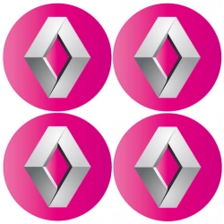 Naklejki na kołpaki do Renault mają średnicę 90 mm.