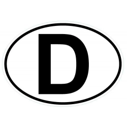 Naklejka międzynarodowy kod samochodowy Republika Federalna Niemiec