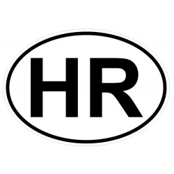 Naklejka międzynarodowy kod samochodowy Chorwacja