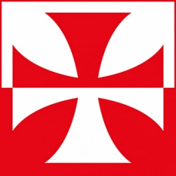 Naklejki Krzyż Kawalerski - symbol husarii na proporcach, polska jazda zbrojna