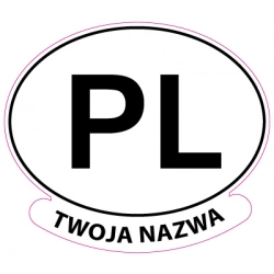 Naklejka PL Twoja nazwa