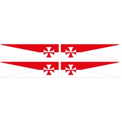 Proporzec husarii Jana III Sobieskiego w formie odblaskowej naklejki.