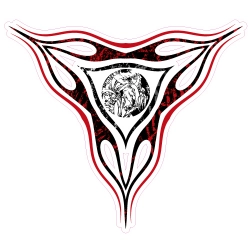 Naklejka tribal Nell na motocykl lub kask