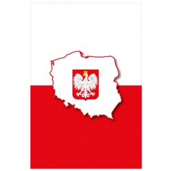 Naklejka ADR tablica flaga Polski kontur