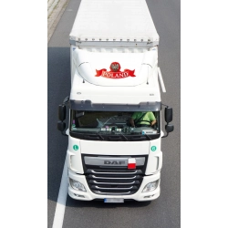 Naklejka wstęga napis Poland spoiler kabina