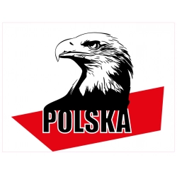 Naklejka flaga polski ADR tablica orzeł
