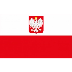 Naklejka flaga Polski bandera na samochód kask