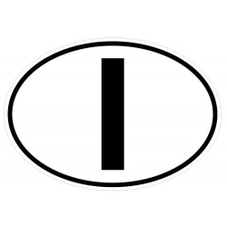 Naklejka międzynarodowy kod samochodowy Włochy