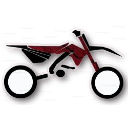 Naklejka Cross motocykl sylwetka motocyklista
