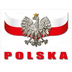 Naklejka flaga Polski orzeł (ADR) tablica