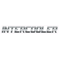 Naklejka Intercooler metalic na kabinę, naklejki metaliczne Intercooler, przeznaczone do samochodów ciężarowych