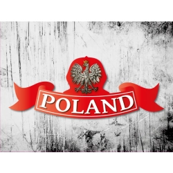 Naklejka na tablicę ADR orzeł z wstęgą Poland (ADR) tablica