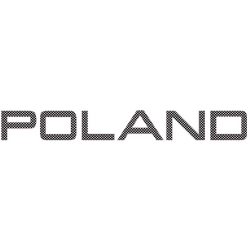 Naklejka napis Poland na samochód