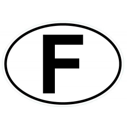 Naklejka międzynarodowy kod samochodowy Francja