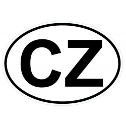 Naklejka międzynarodowy kod samochodowy Republika Czeska