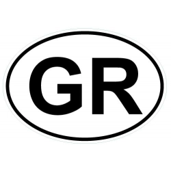 Naklejka międzynarodowy kod samochodowy Grecja